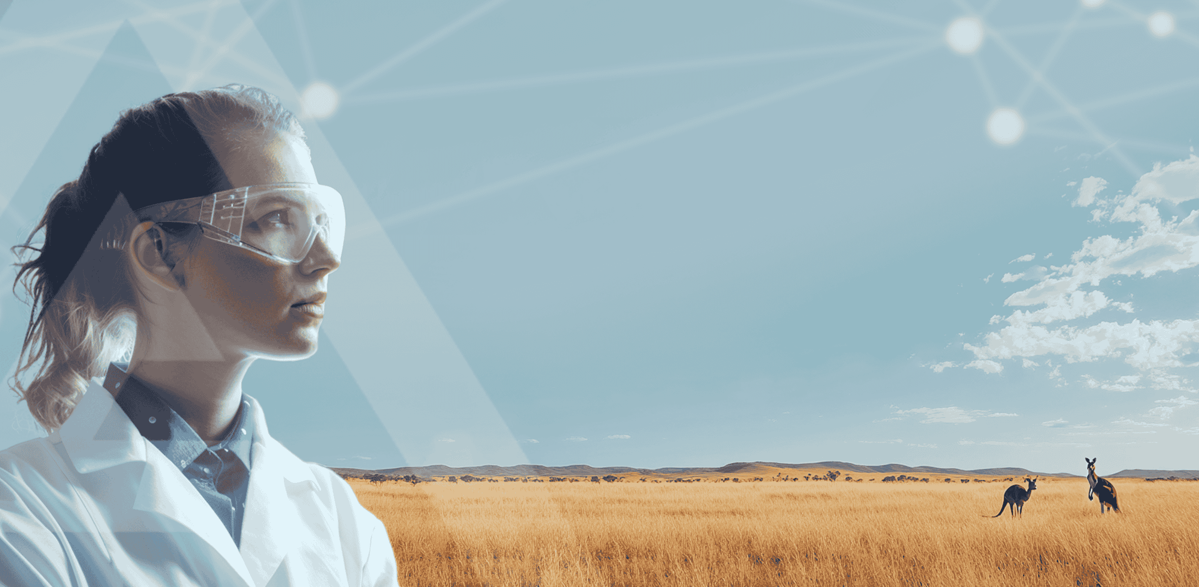 Background image representing scientific research